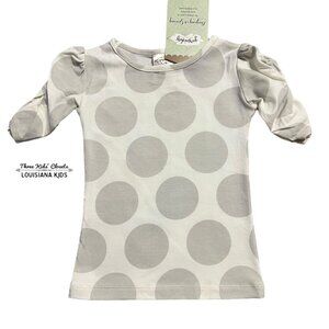 NEW Persnickety 2Y Grey Dot Sail Away Fannie Top